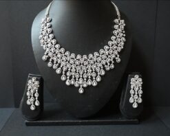 Diamond Necklace, Earring Set