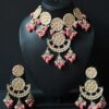 Pink Pearl Kundan Necklace Earring Set