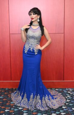 Model Tina Mir Presents Designer Prom Dress by Priyal Doshi Couture at AIFW