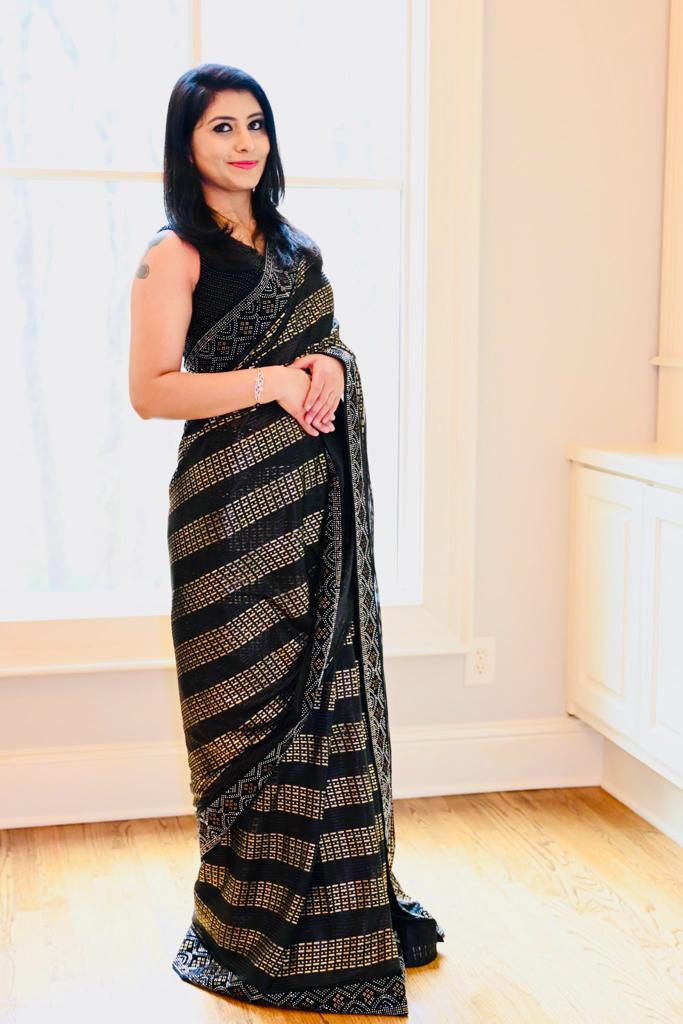Black Saree For Cocktail Party With Price Online Shopping
